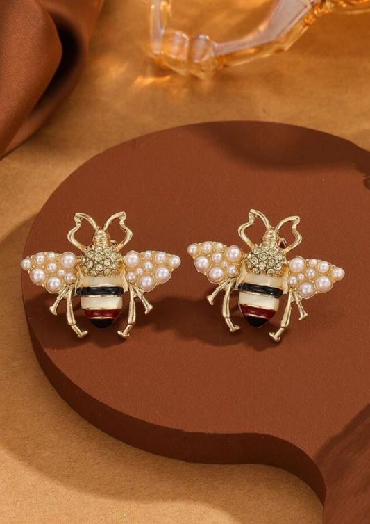 Bee stud earrings