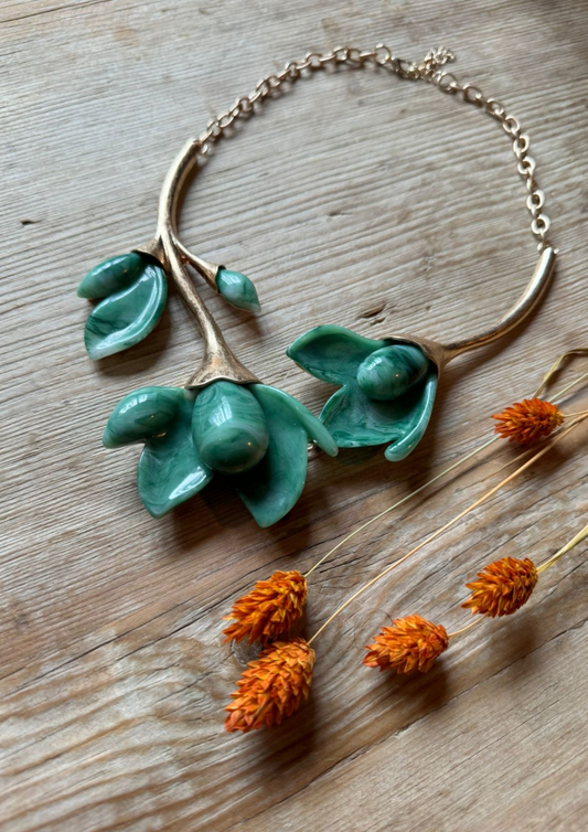 Green chunky Necklace